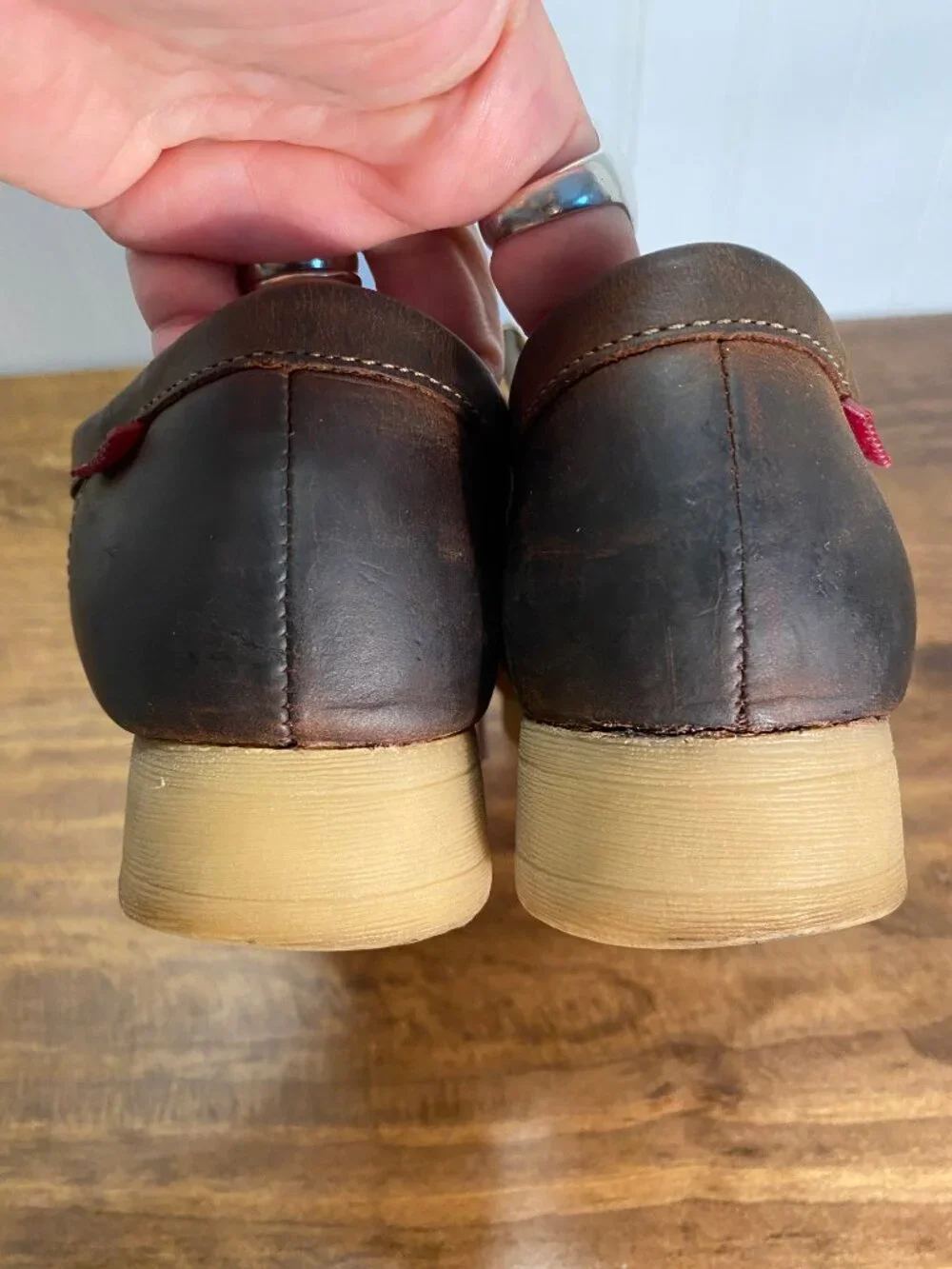 Clarks Brown Leather Wallabee Style Lace Up Shoes - Women's Size 8M